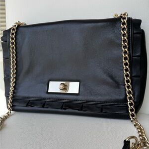 Kate Spade Danbury Street Daniella Black Leather Shoulder Bag EUC
